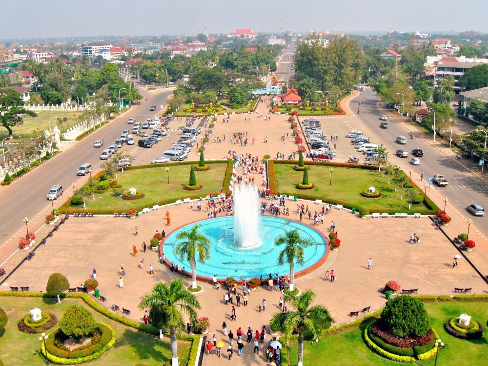View from Patuxai Arch, Vientiane
