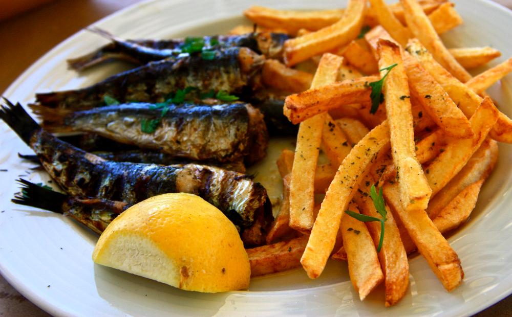 grilled sardines greece paros greek