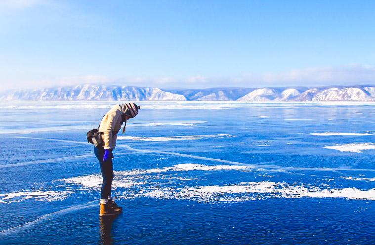 frozen Lake Baikal