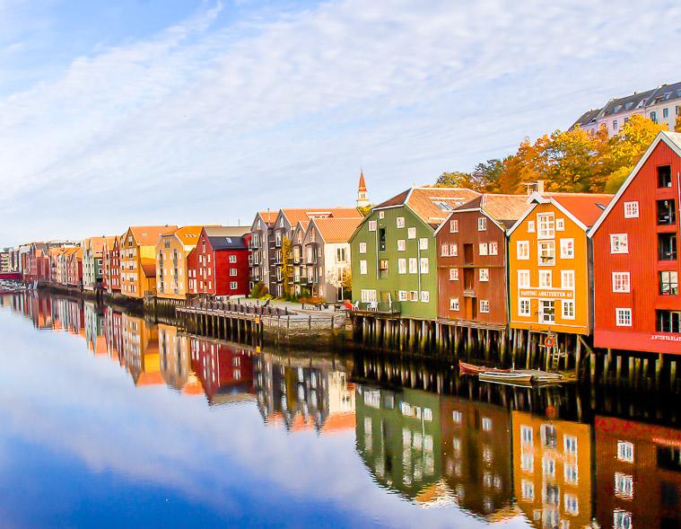 Trondheim in autumn Norway