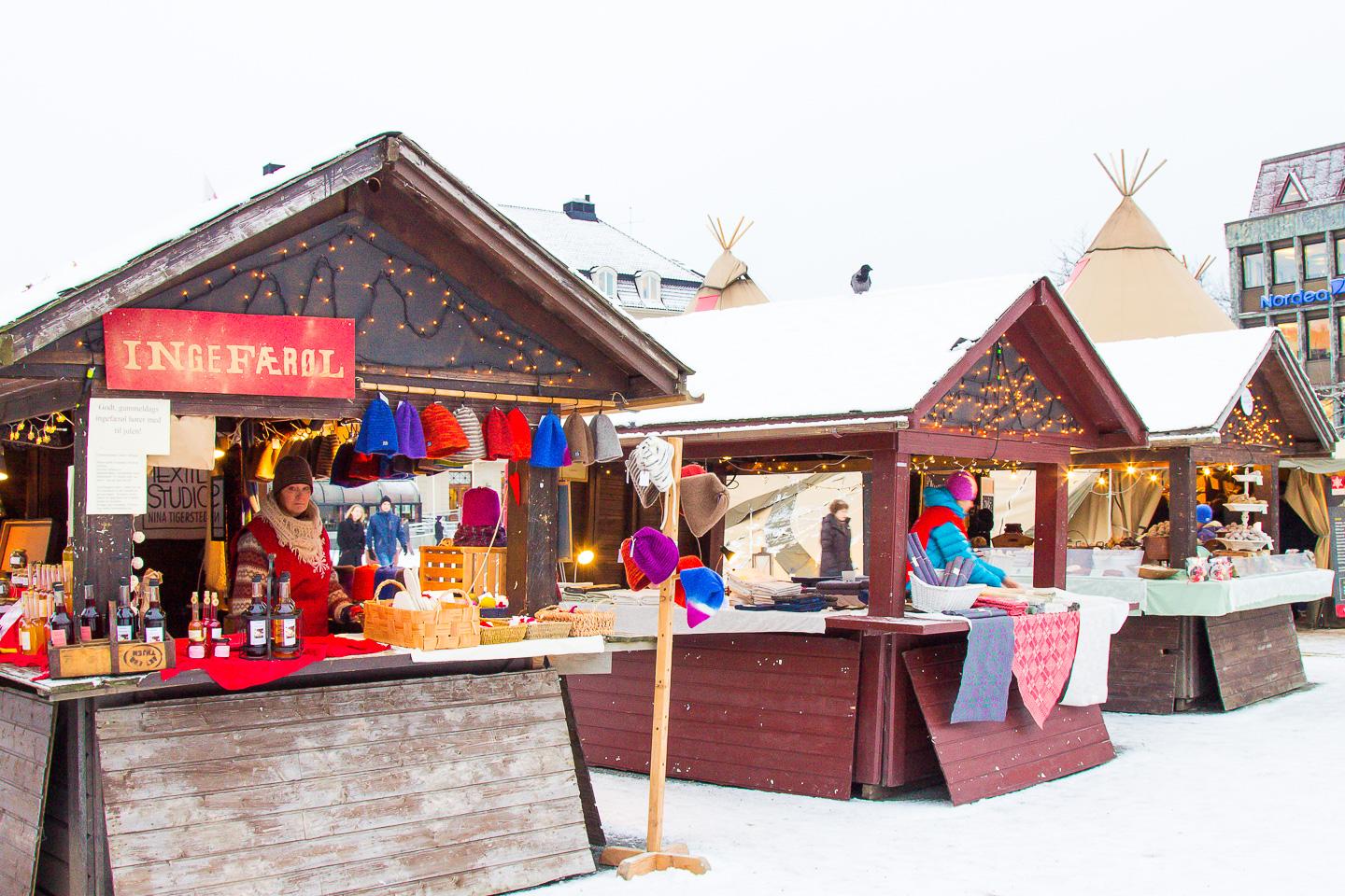 Christmas market Trondheim Norway