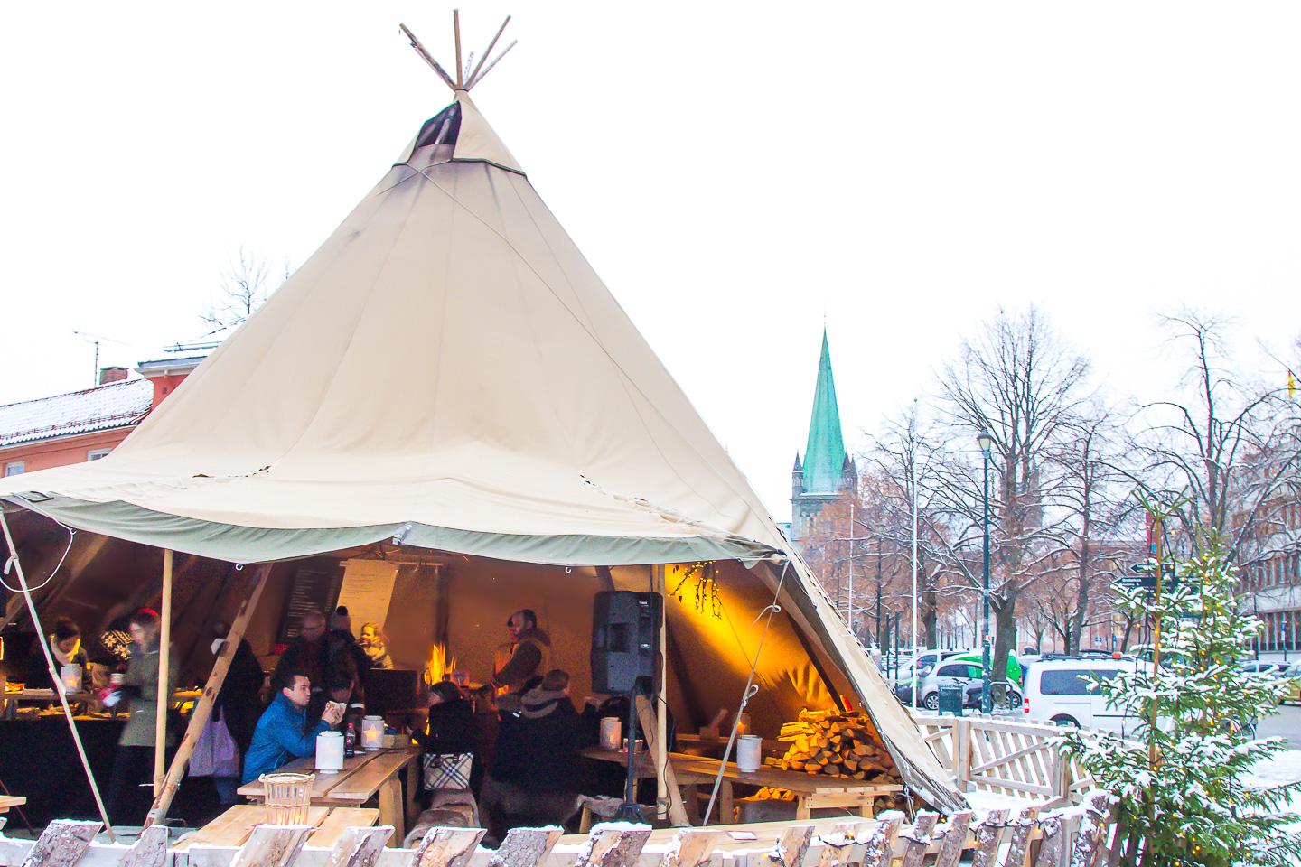 Christmas market Trondheim Norway