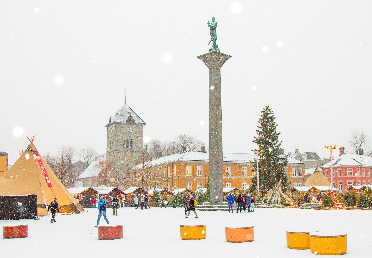 Christmas market Trondheim Norway