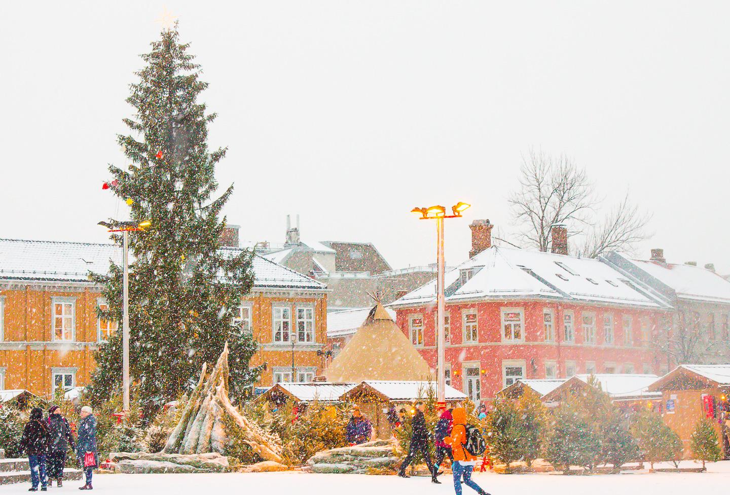 Christmas market Trondheim Norway