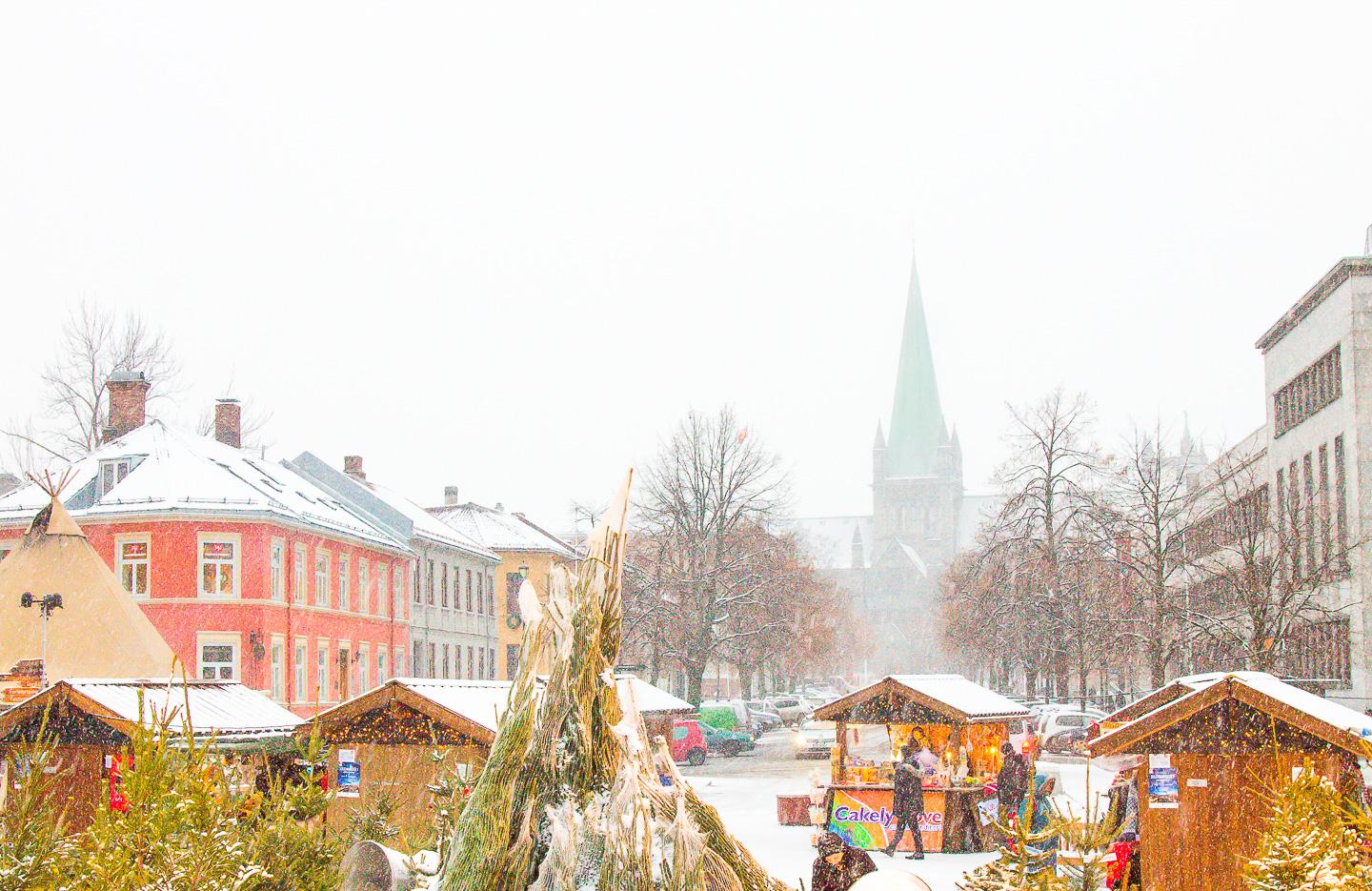 Christmas market Trondheim Norway