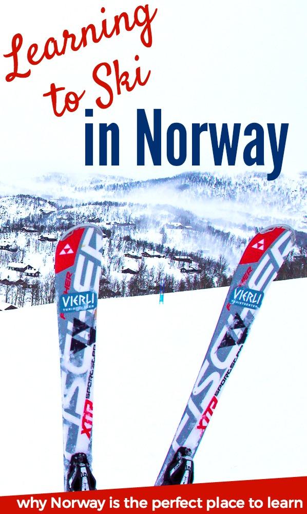 ski lessons at Vierli Ski Resort in Rauland, Telemark, Norway. Click to read why Norway is actually the perfect place to learn how to ski!