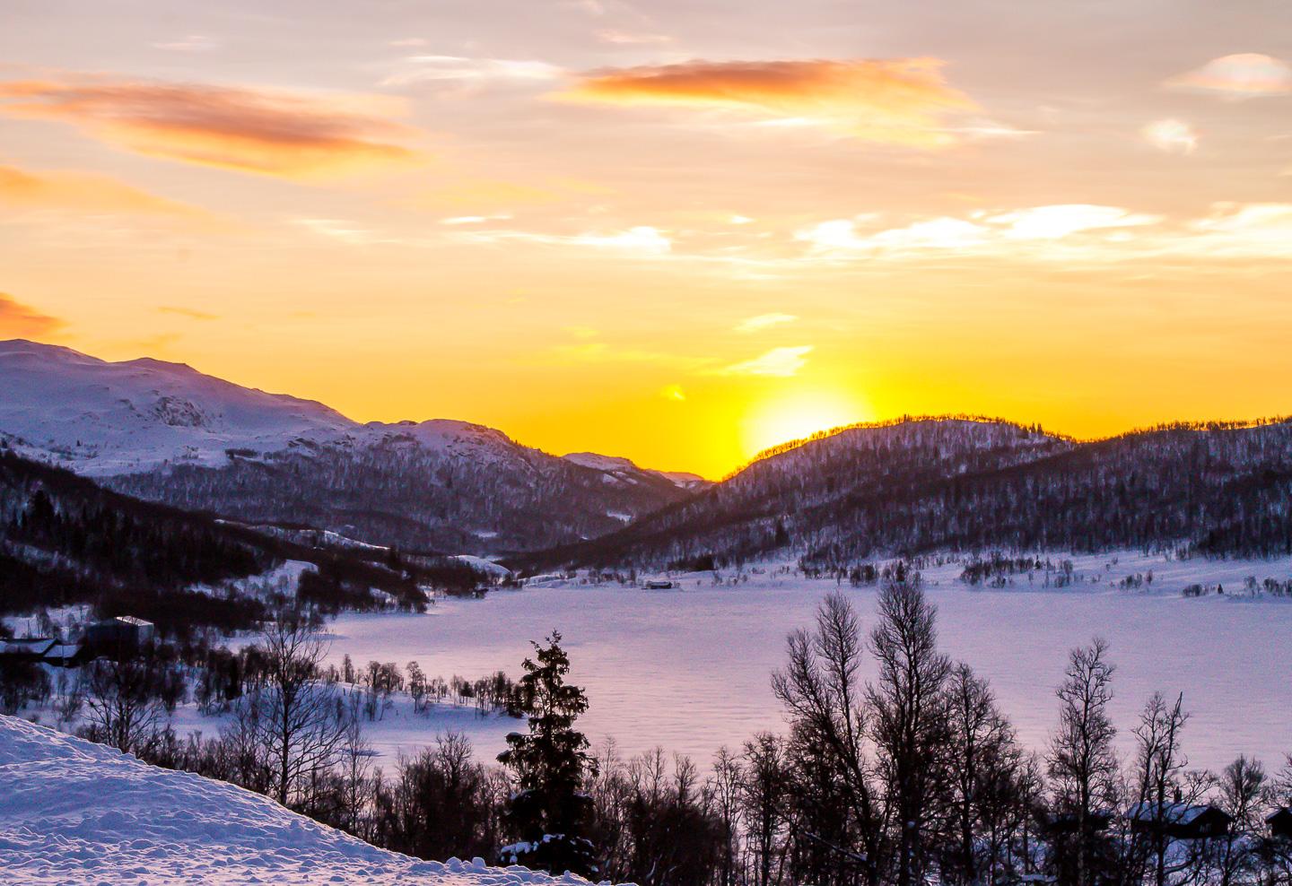 sunrise Rauland Telemark Norway