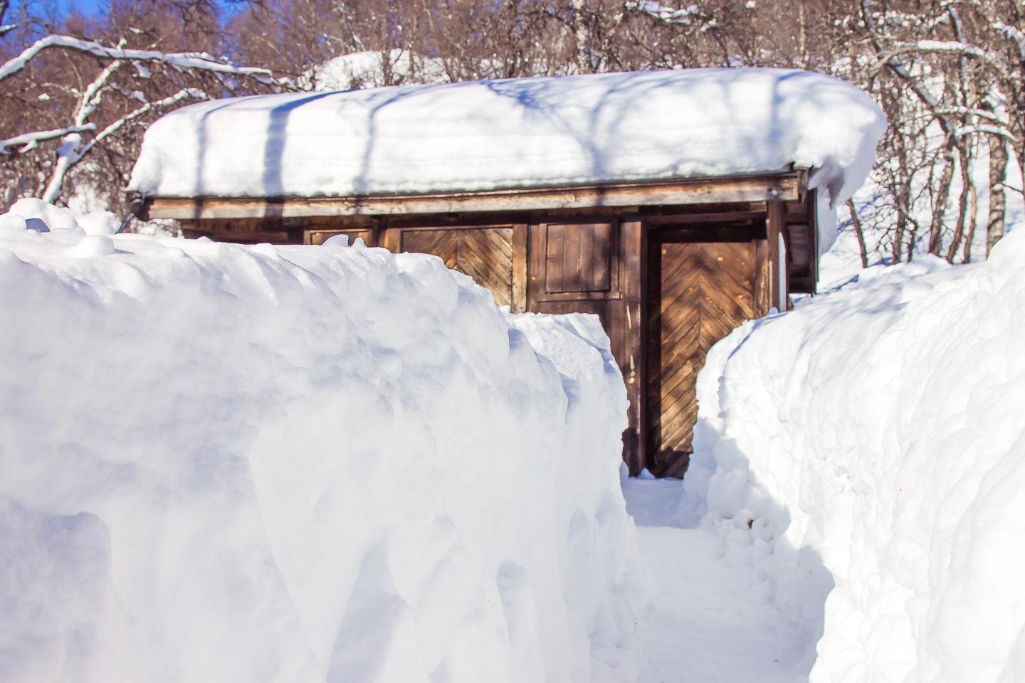 winter outhouse