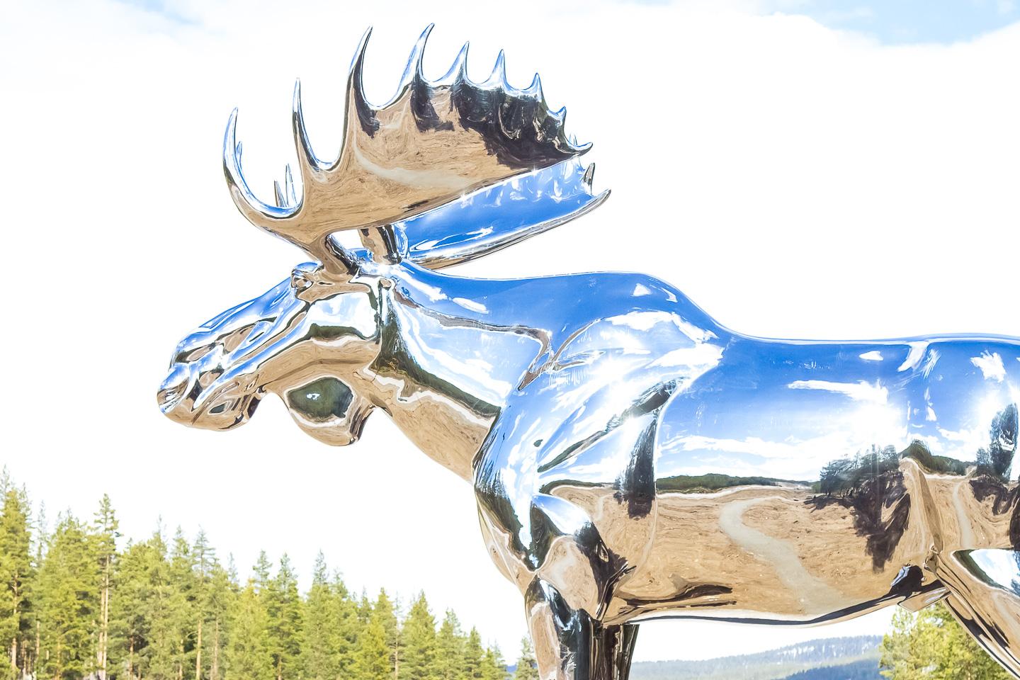 giant moose statue norway spring