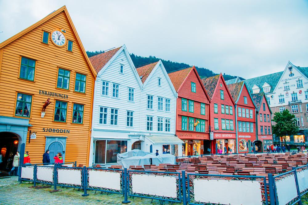 Bryggen downtown Bergen Norway visit