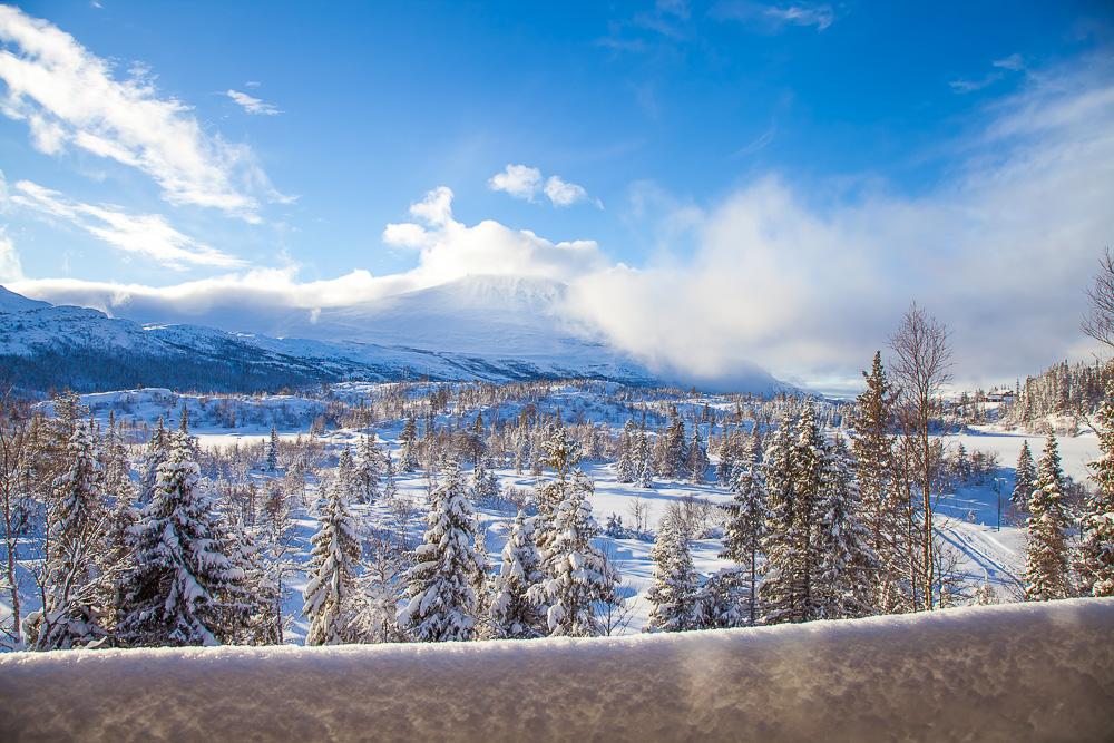 view of Gaustatoppen from Gaustablikk Hotel Rjukan Telemark
