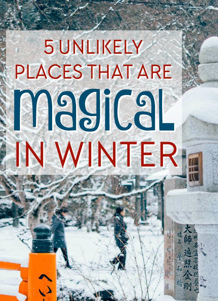 these five places are beautiful in the snow and make for a unique winter holiday!