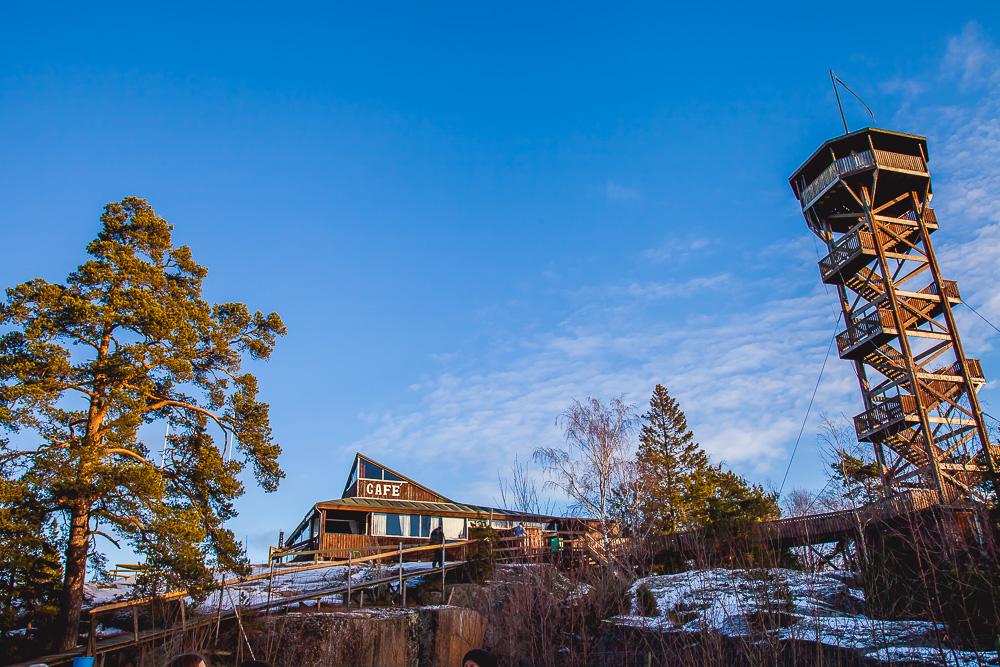 uffe på berget åland cafe view winter