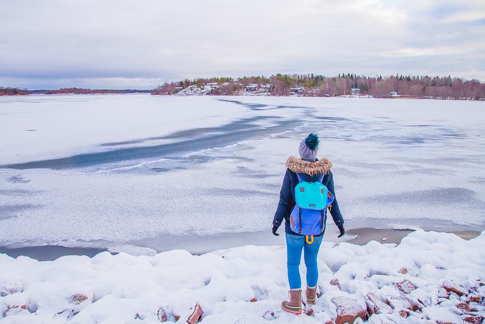 åland islands winter snow frozen