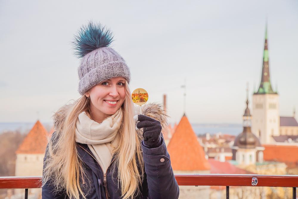 tallinn old town view winter