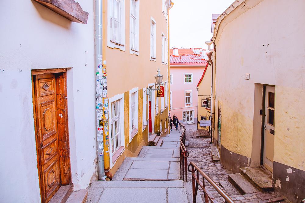 tallinn old town visiting winter