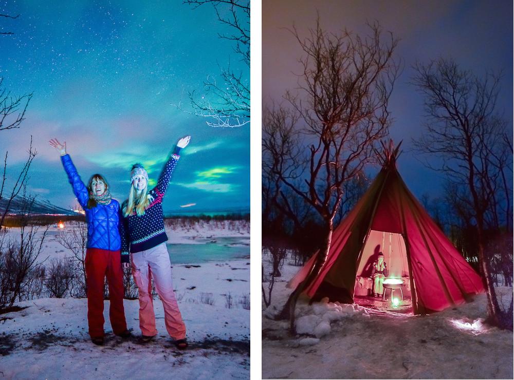 photo tour with lights over lapland aurora