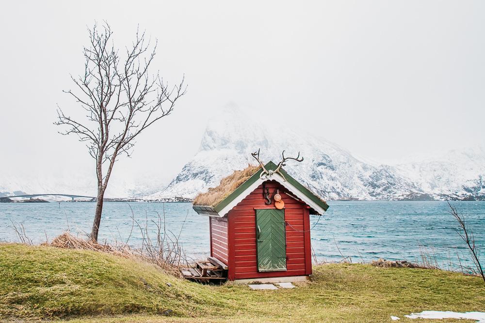 fredvang winter in lofoten norway march snow