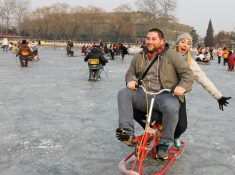 iceskating shichahai beijing china