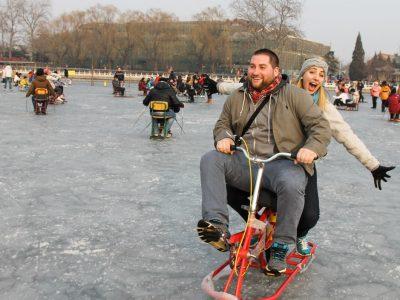 iceskating shichahai beijing china