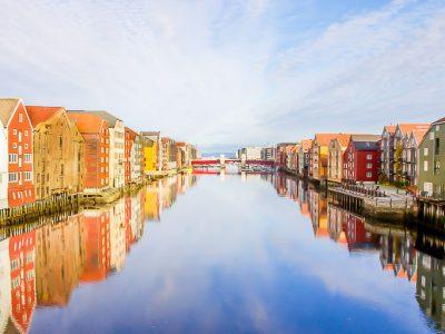 Trondheim in autumn Norway