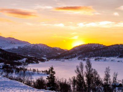 sunrise Rauland Telemark Norway