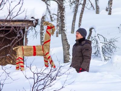 winter blizzard deep snow norway