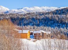 rauland telemark winter in norway snowy mountains