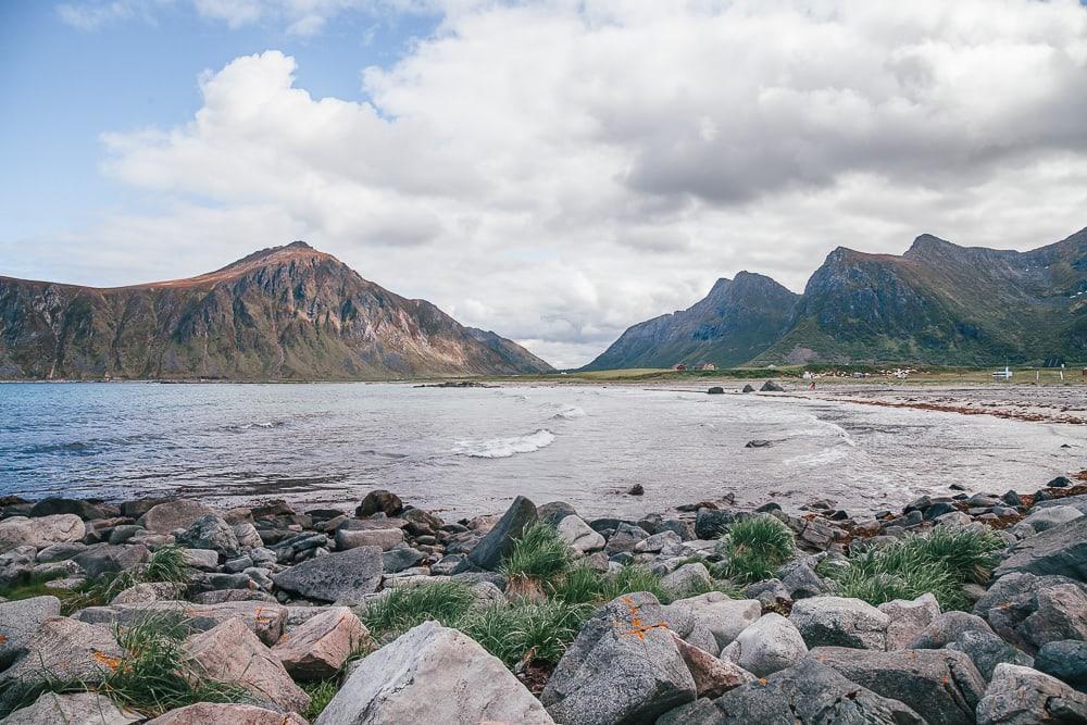 beach lofoten in summer