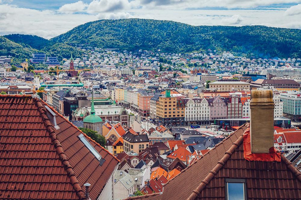 view above bergen mountains