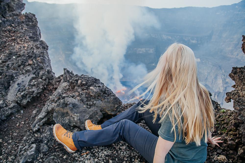 Climbing Mount Nyiragongo volcano in the Congo (DRC)