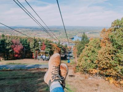 ski lift wachusett worcester fall foliage