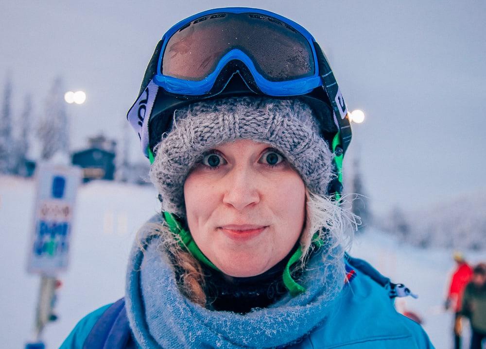 frozen hair finnish lapland finland