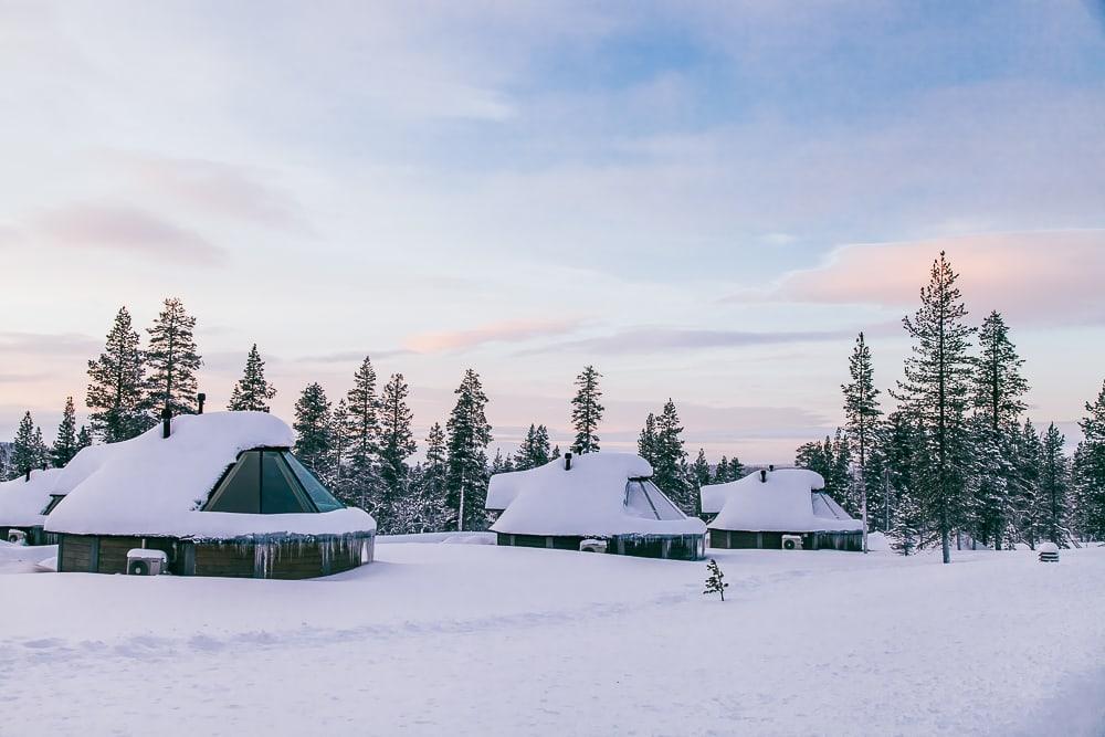 aurora cabin glass roof finland