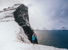 kalsoy kallur lighthouse winter snow