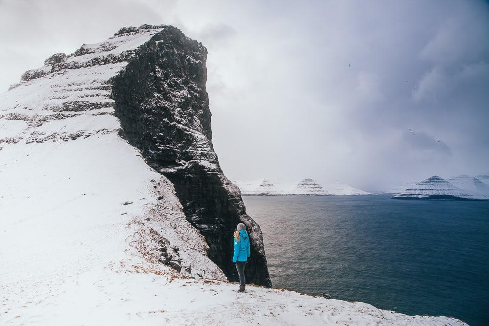 kalsoy kallur lighthouse winter snow