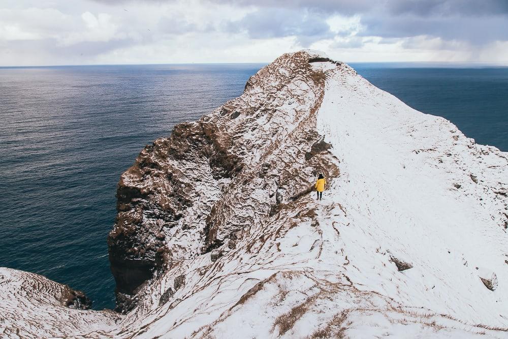 kalsoy kallur lighthouse winter snow