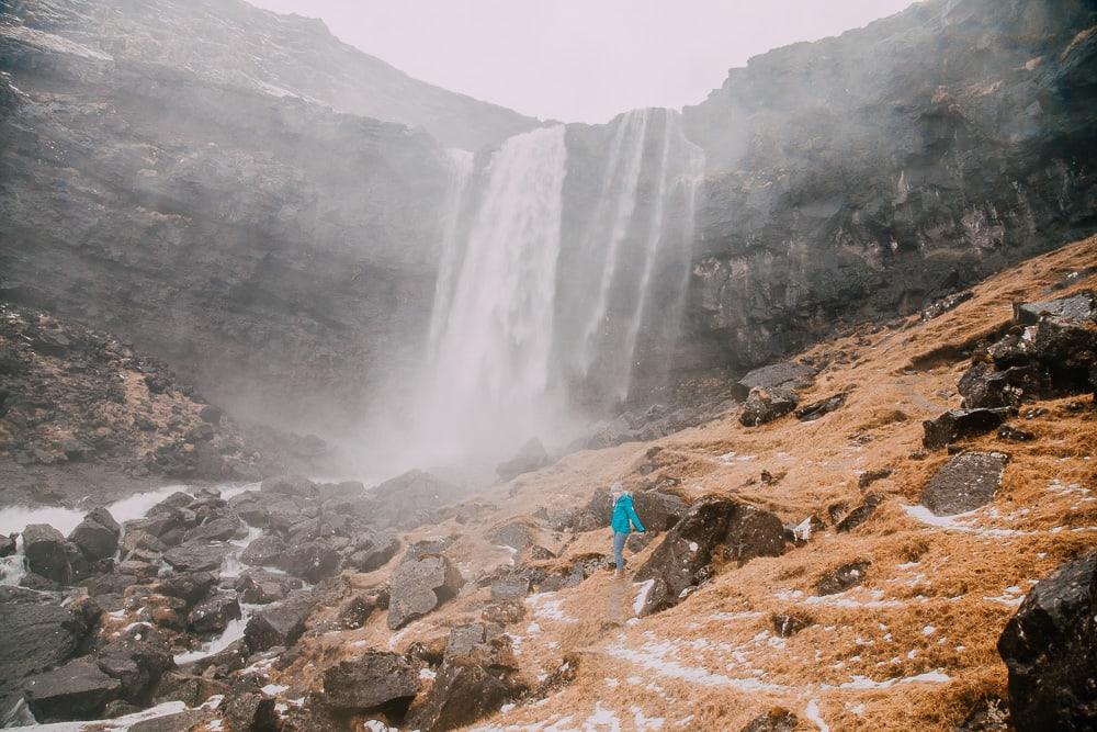 Fossá waterfall faroe islands