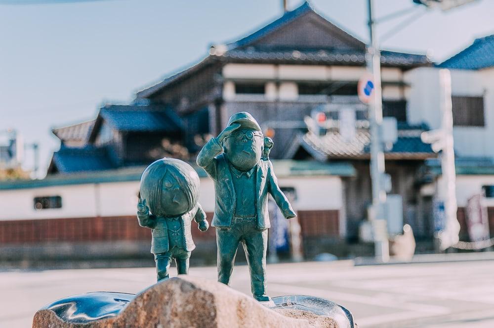 Mizuki Shigeru Ge Ge Ge no Kitaro manga Sakaiminato statues