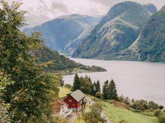 aurlandsfjell view sognefjord bergen norway