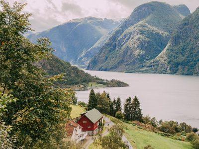 aurlandsfjell view sognefjord bergen norway