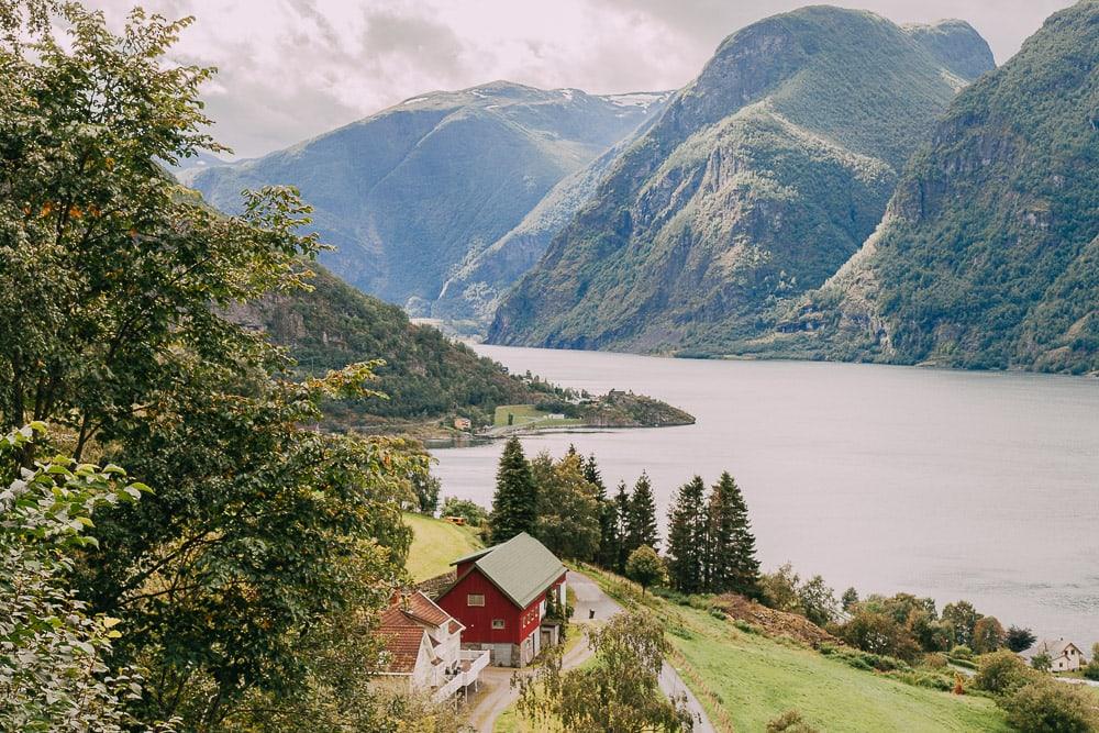 aurlandsfjell view sognefjord bergen norway