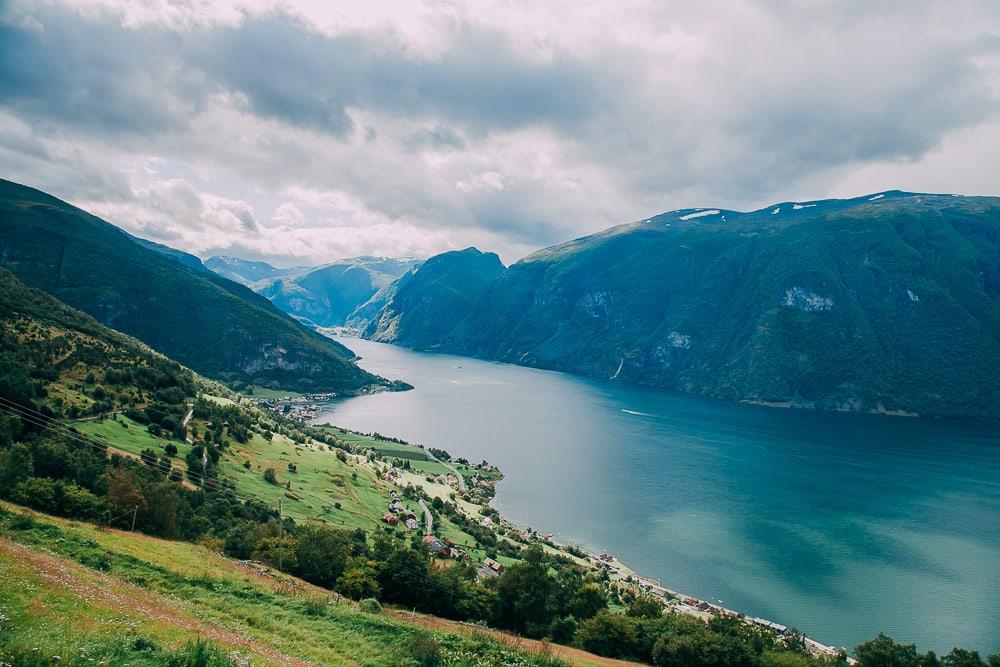 aurlandsfjell view sognefjord bergen norway