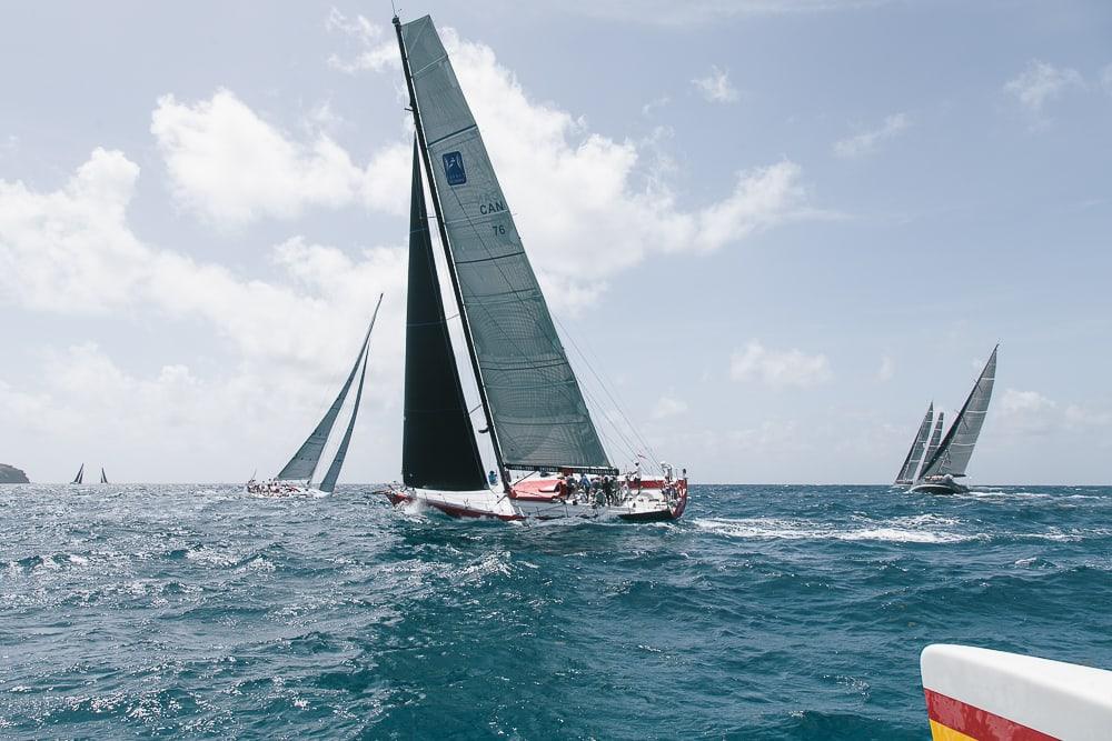 chase the race antigua sailing week with wadadli cats catamaran