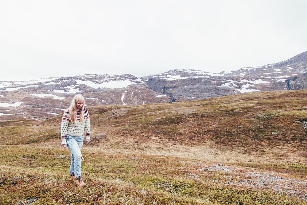 hiking in lyngen alps norway in june