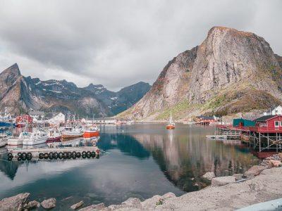 Lofoten islands in summer june weather