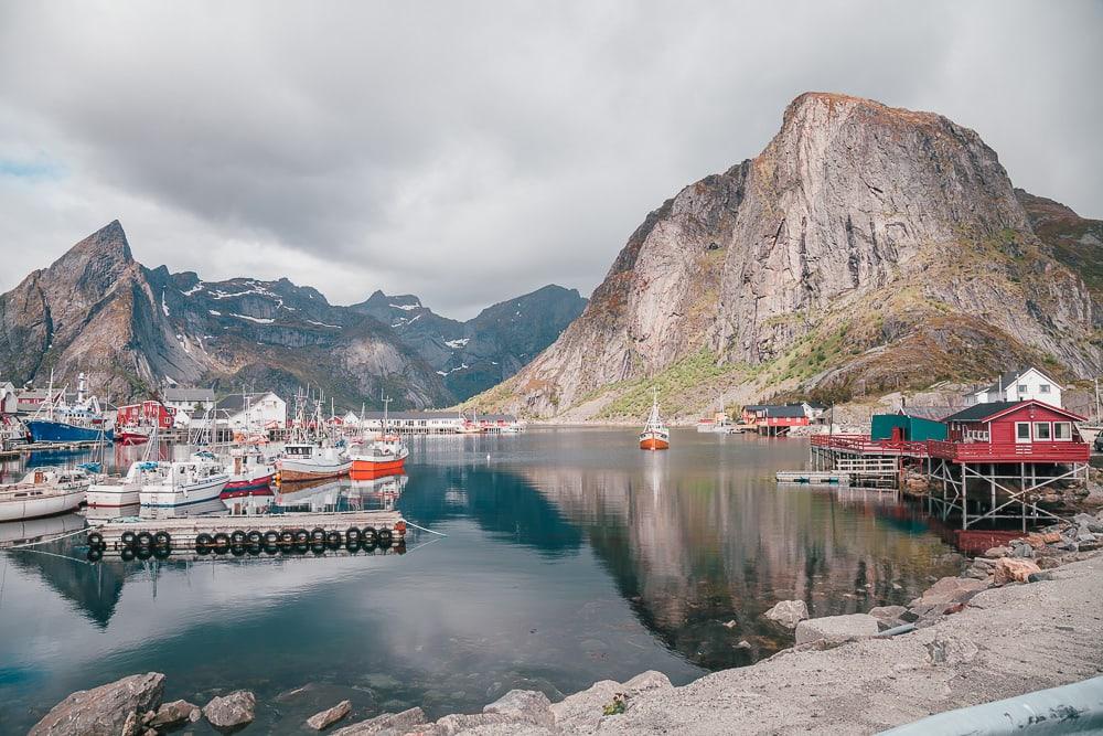 Lofoten islands in summer june weather