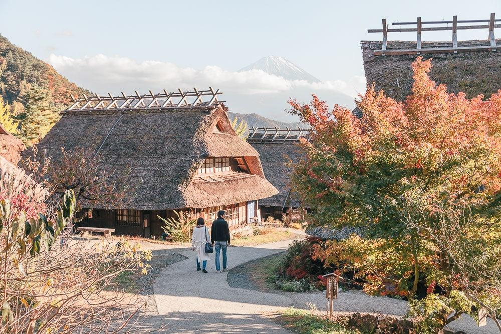 Saiko Iyashino-Sato Nenba ancient village Mt Fuji Japan