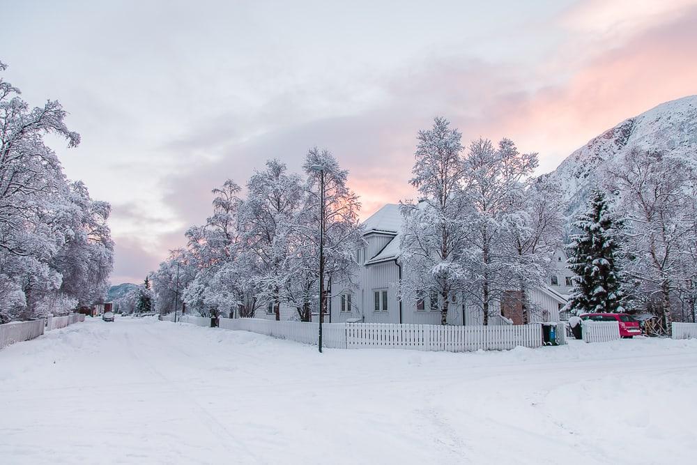 Mosjøen Helgeland Northern Norway in winter