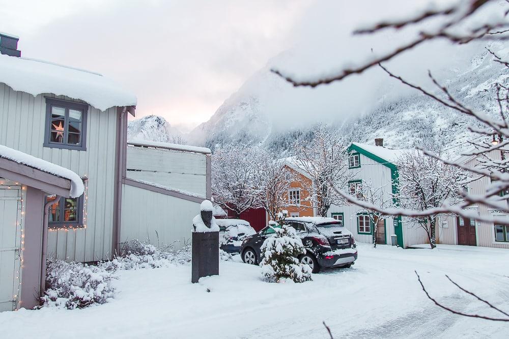 Mosjøen Helgeland Northern Norway in winter snow